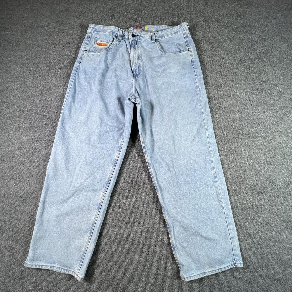 Empyre Straight Jeans Men's 42x31 Blue Cotton Denim Relaxed High Rise Workwear